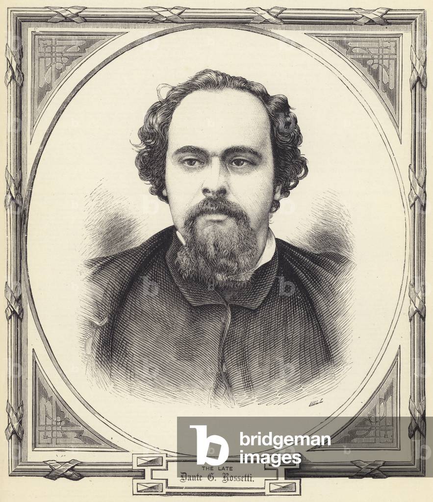 The late Dante G Rossetti (engraving)