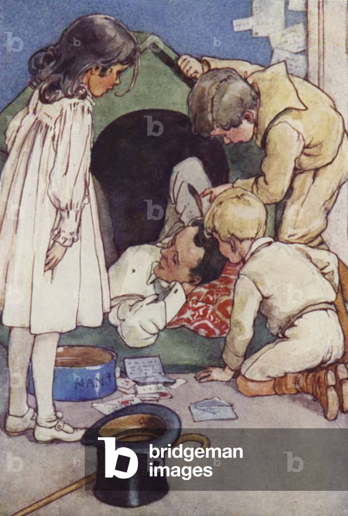 He would live in the Kennel till his Children's Return (colour litho)