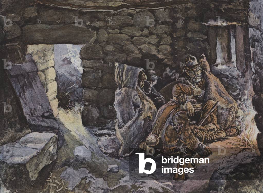 Corsican bandits (colour litho)