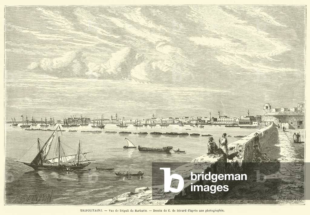 Tripolitaine, Vue de Tripoli de Barbarie (engraving)