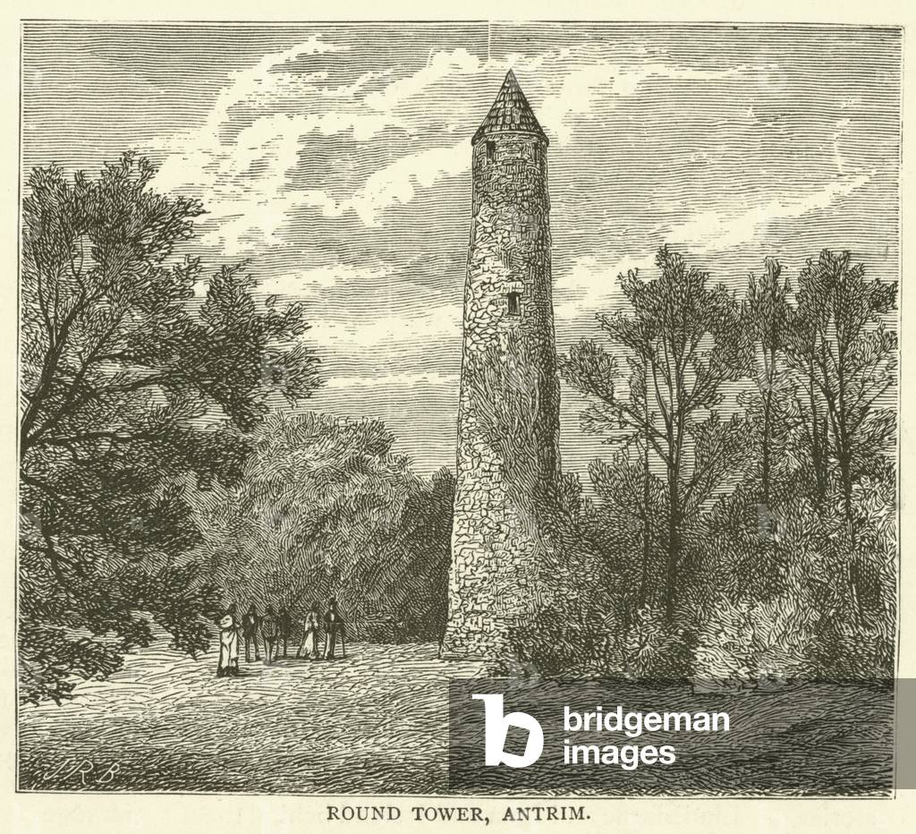 Round Tower, Antrim (engraving)