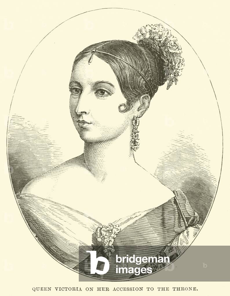Queen Victoria on her Accession to the Throne (engraving)