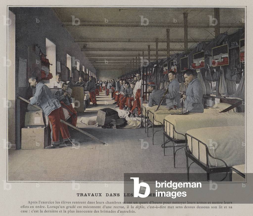 Travaux dans les Chambres (coloured photo)