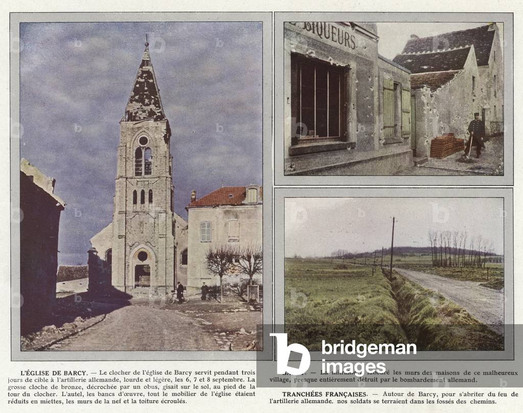 L'Eglise de Barcy, Barcy, Tranchees Francaises (photo)