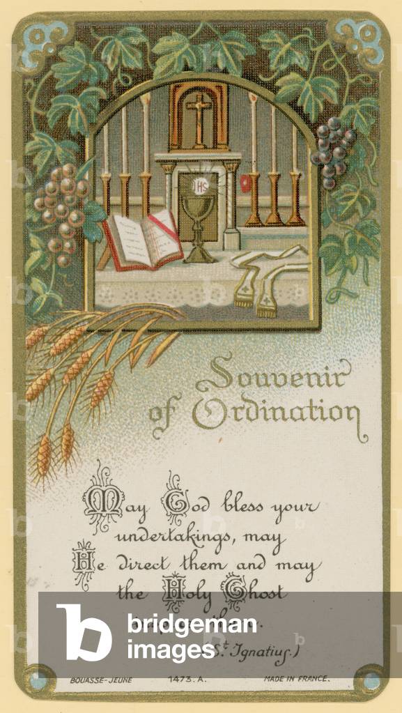 Souvenir of Ordination (chromolitho)