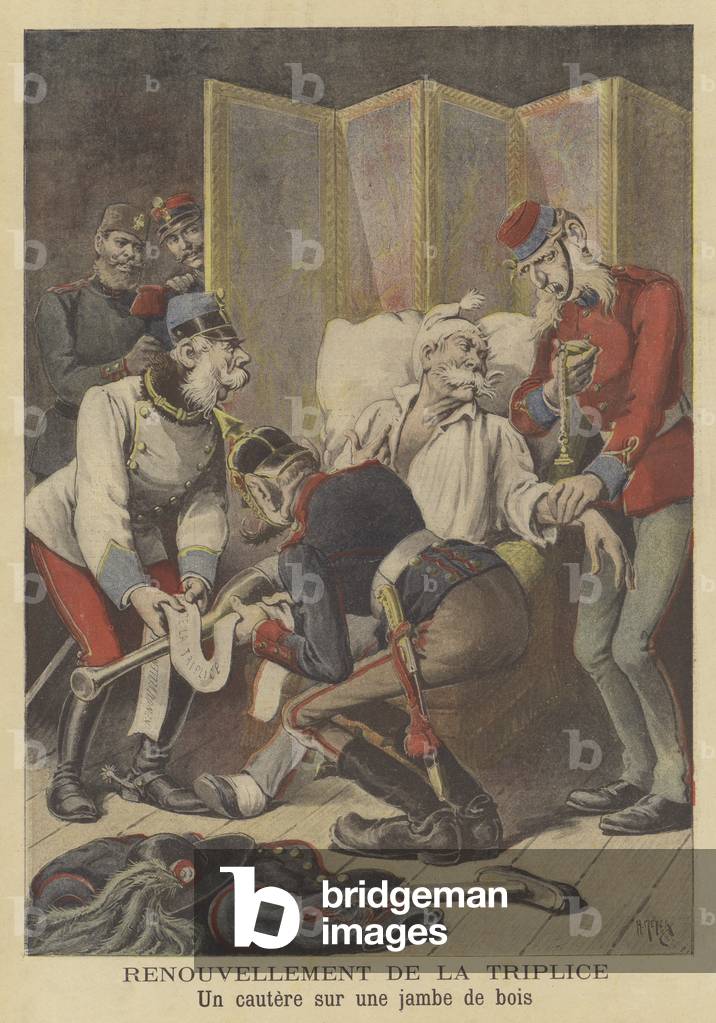 Renewal of the Triple Alliance (colour litho)