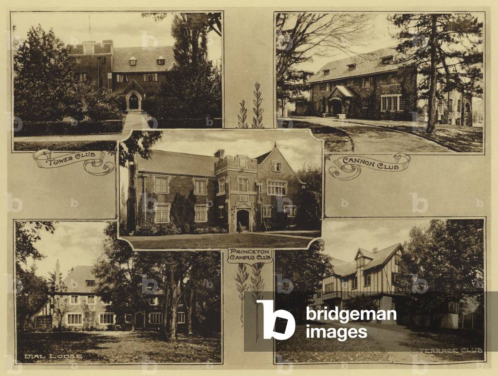 Princeton University: Tower Club; Cannon Club; Princeton Campus Club; Dial Lodge; Terrace Club (b/w photo)