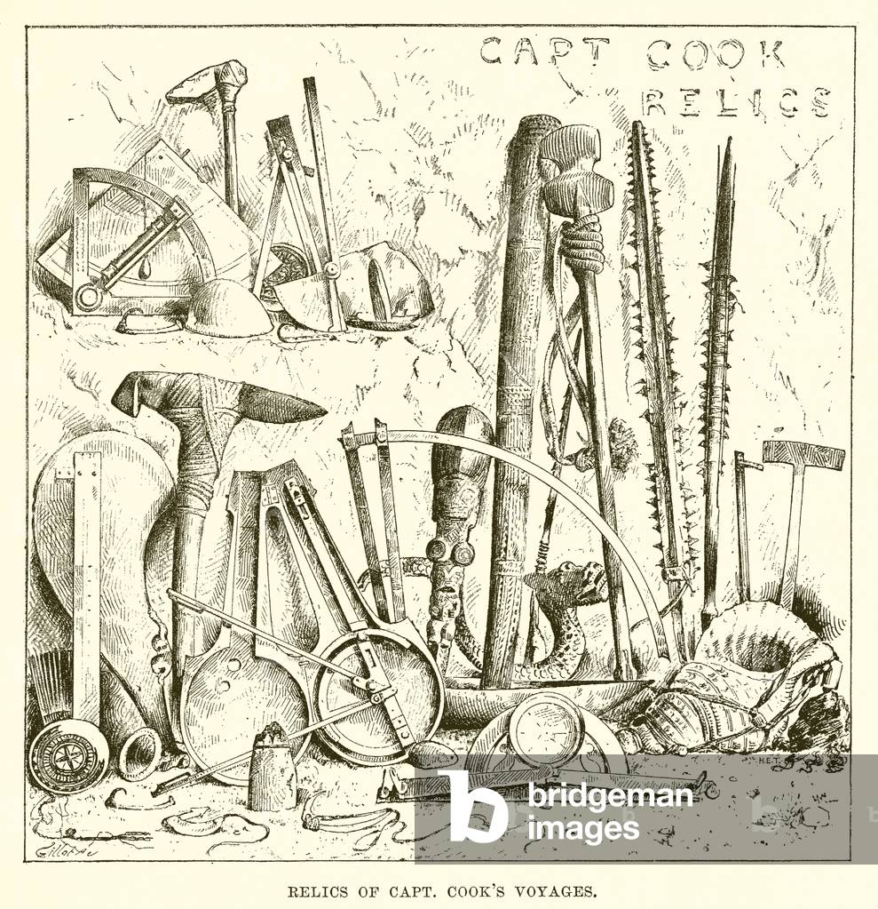 Relics of Capt. Cook's Voyages (engraving)