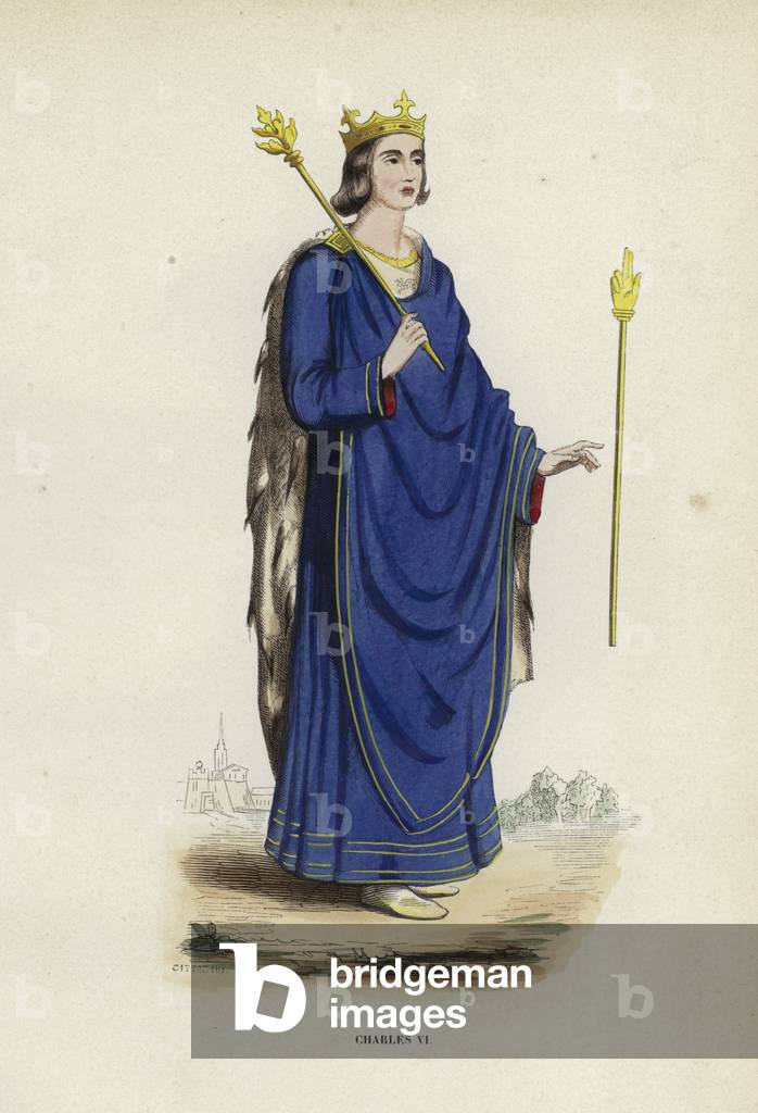 Charles VI (coloured engraving)
