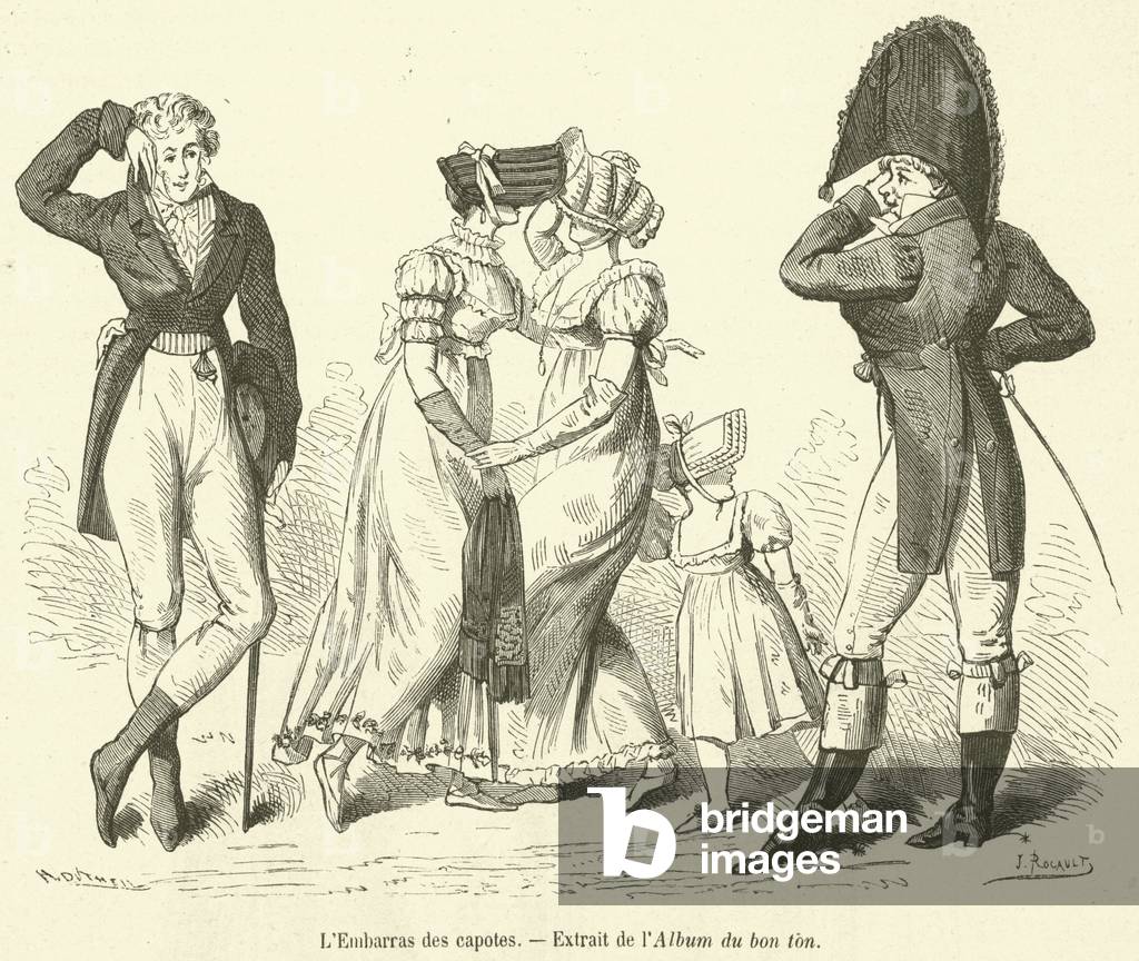 L'Embarras des capotes, Extrait de l'Album du bon ton (engraving)