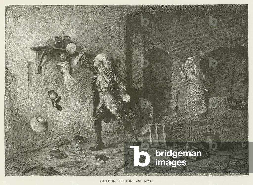 Caleb Balderstone and Mysie (engraving)