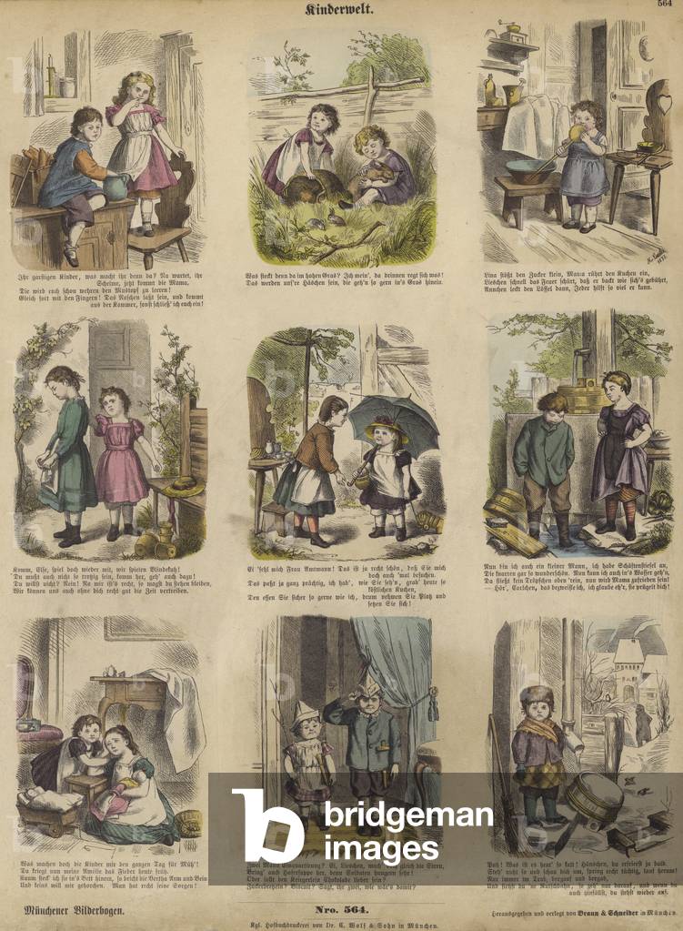 Childhood (coloured engraving)