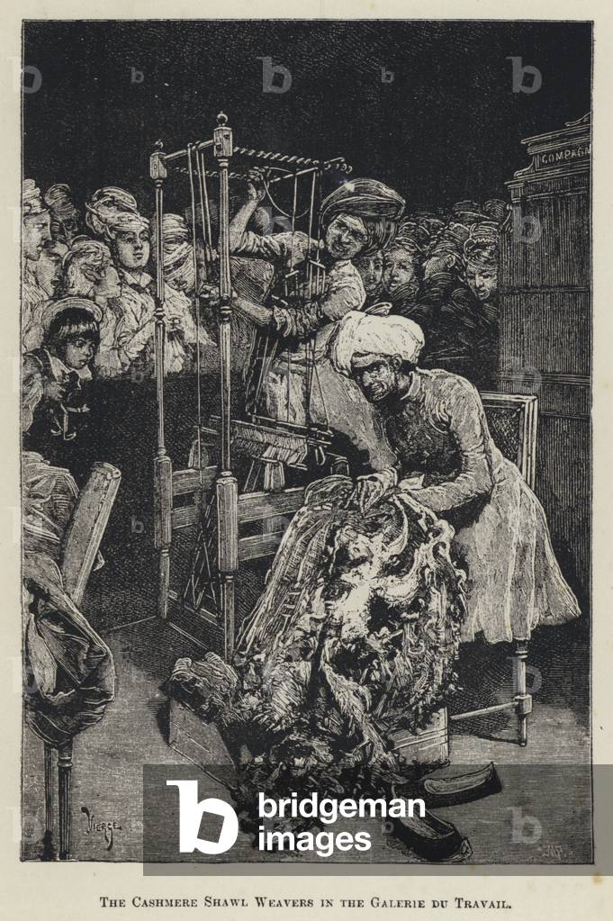 The Cashmere Shawl Weavers in the Galerie du Travail (engraving)