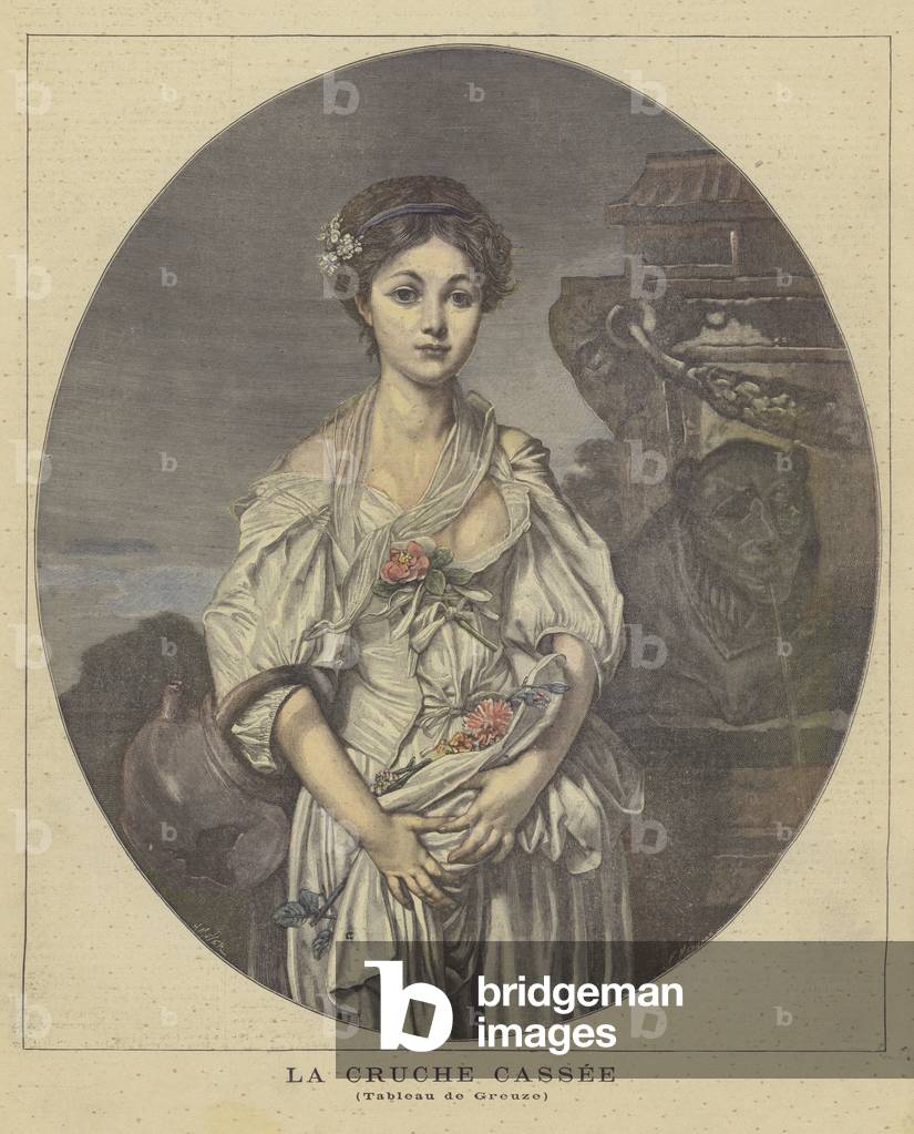 The Broken Pitcher (colour litho)