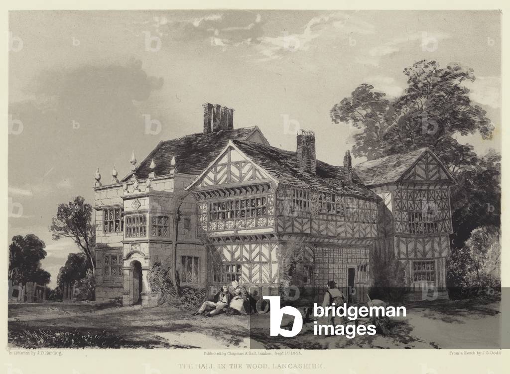The Hall in the Wood, Lancashire (engraving)