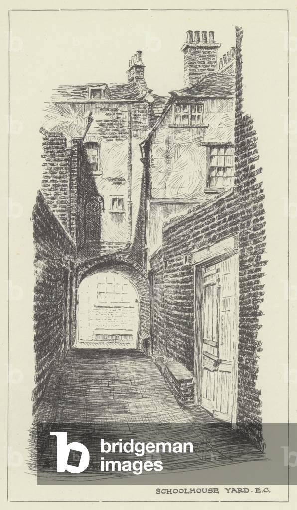 Schoolhouse Yard, EC (litho)