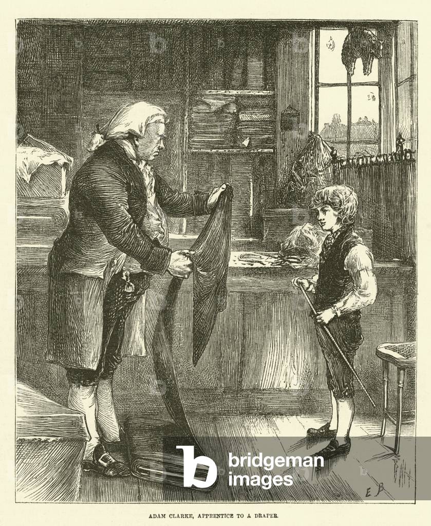 Adam Clarke, apprentice to a draper (engraving)