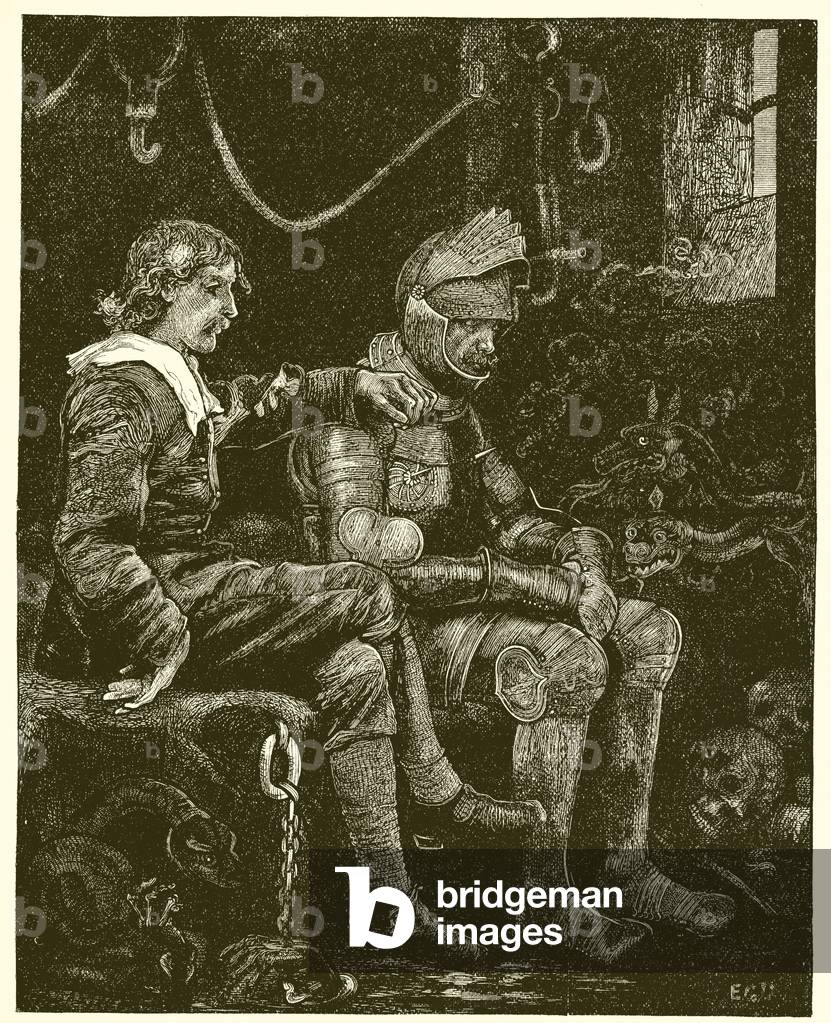 Christian and Hopeful in the Castle of Giant Despair (engraving)