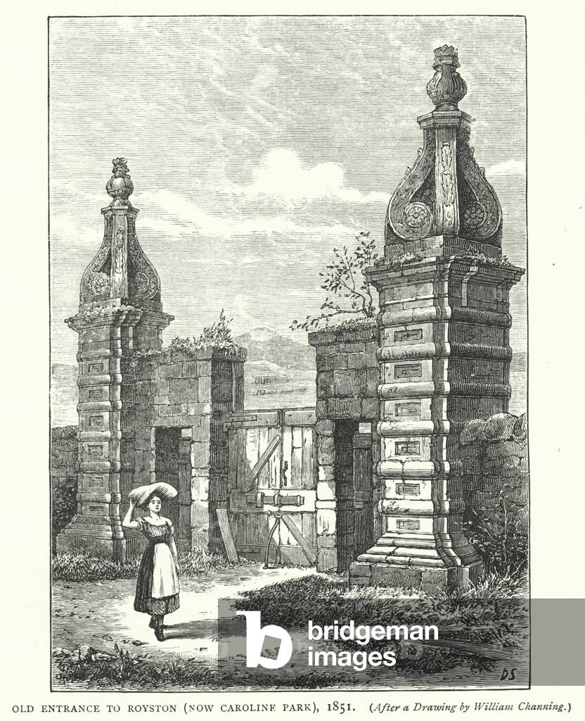 Old Entrance to Royston, now Caroline Park, 1851 (engraving)