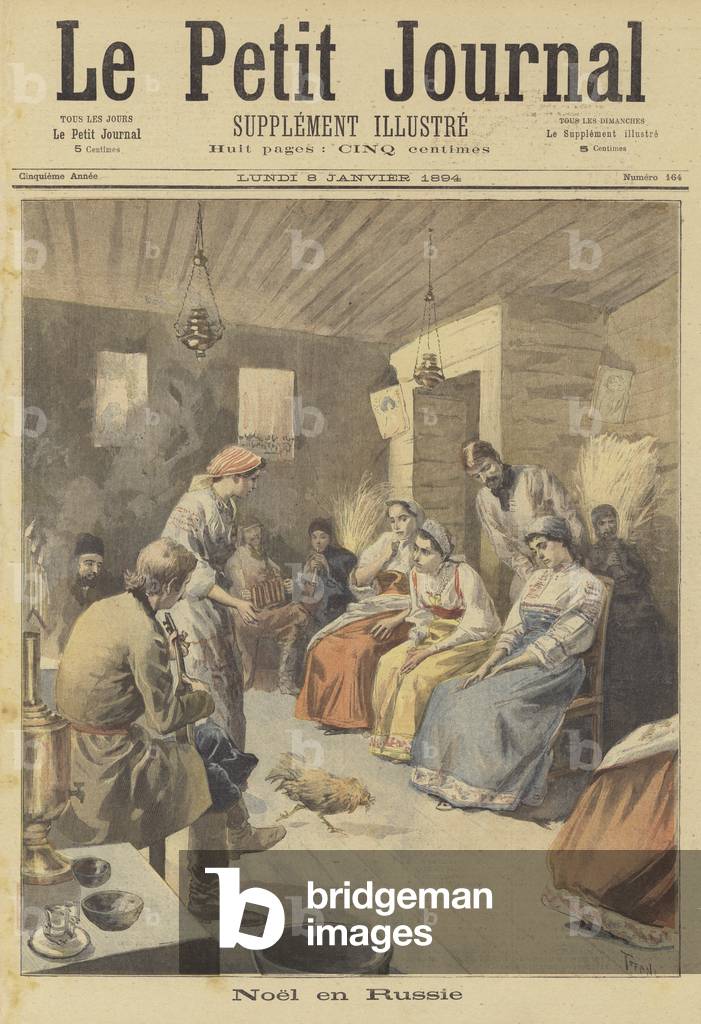 Christmas in Russia (colour litho)