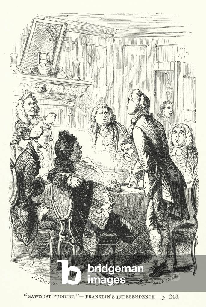 Episode in the life of the young Benjamin Franklin (engraving)