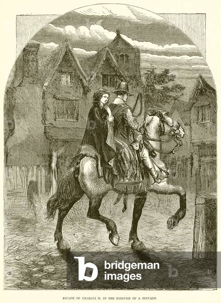 Escape of Charles II. in the Disguise of a Servant (engraving)