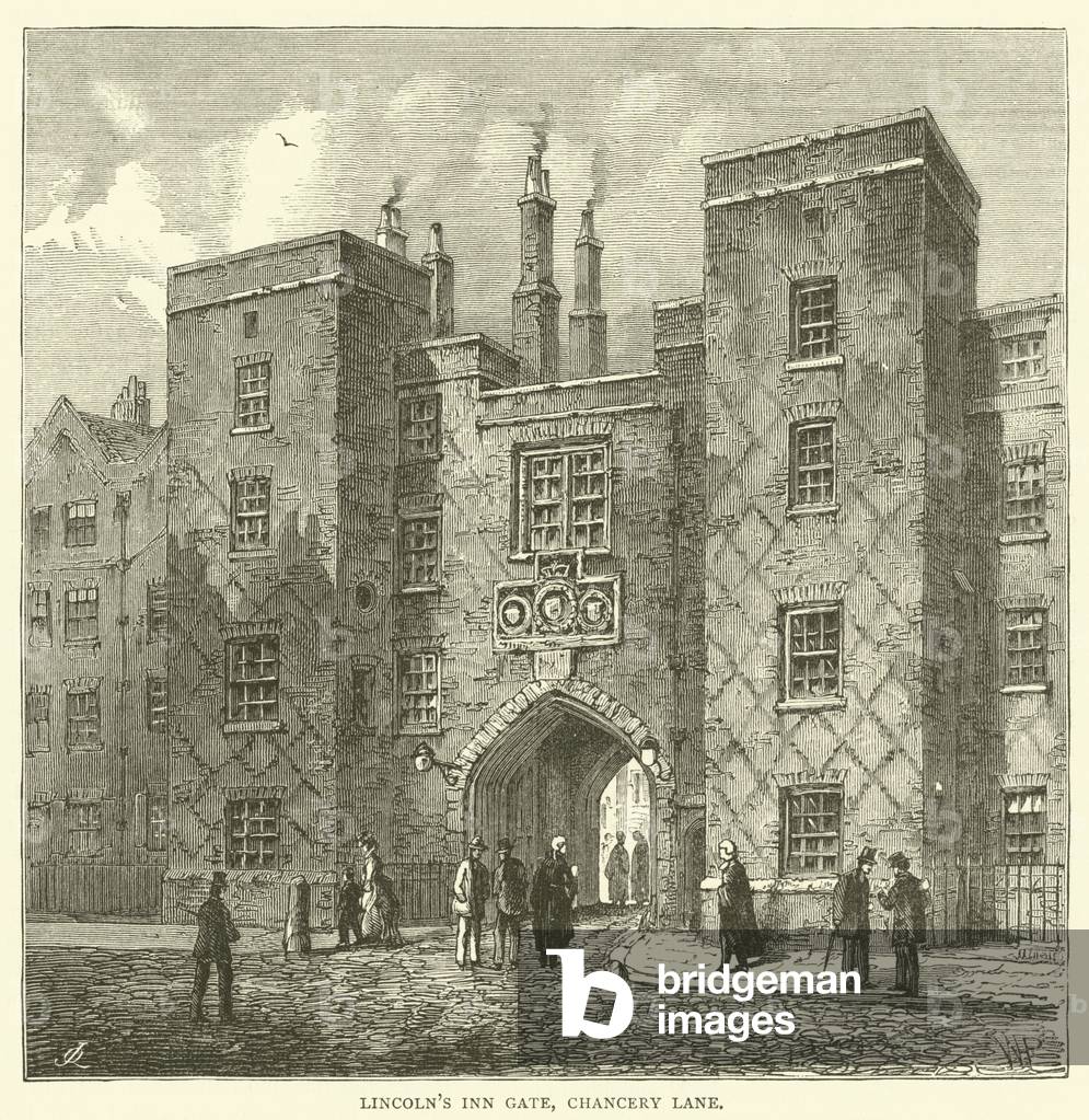 Lincoln's Inn Gate, Chancery Lane (engraving)