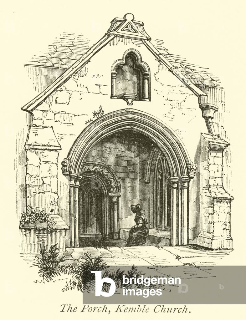 The Porch, Kemble Church (engraving)