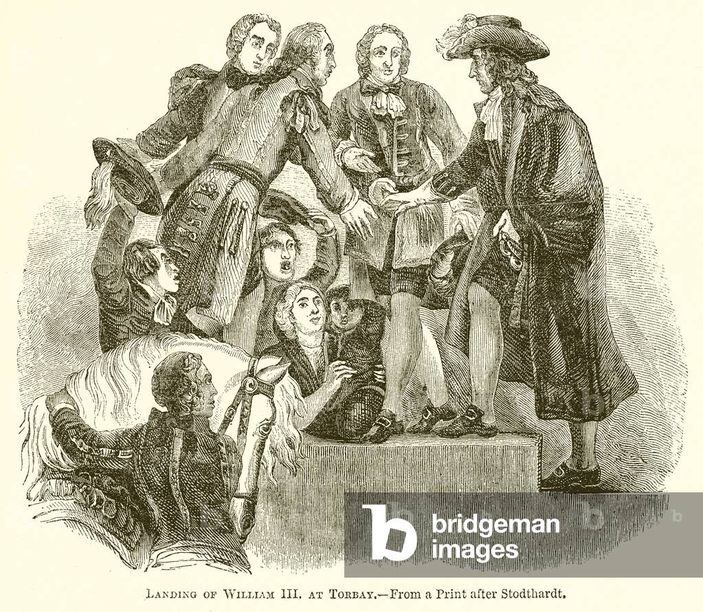 Landing of William III at Torbay (engraving)