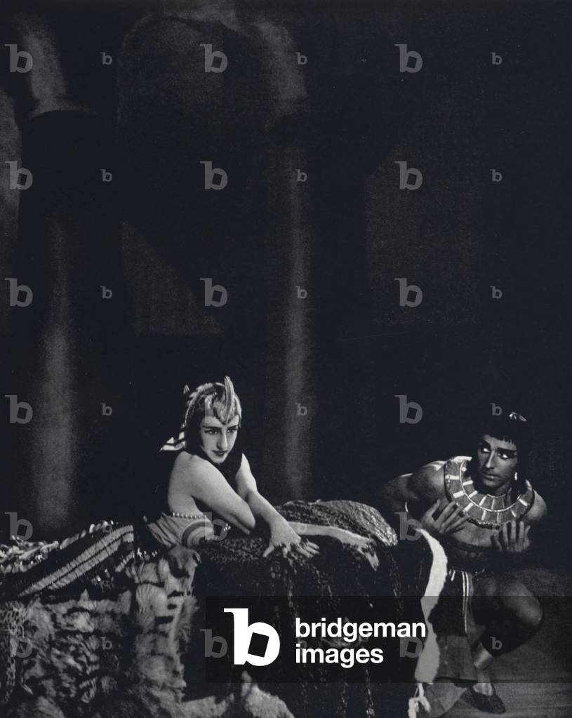 Russian Ballet: Lubov Tchernicheva and Paul Petroff in Cleopatra (b/w photo)
