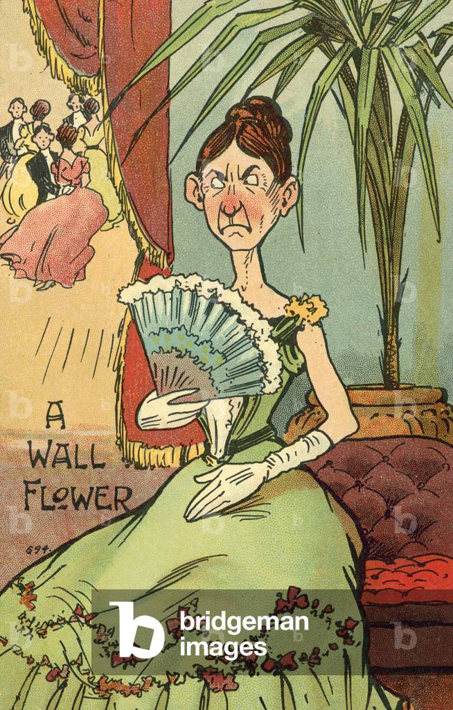 A Wall Flower (colour litho)