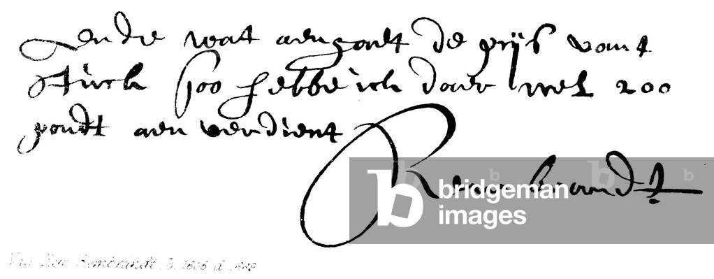 Van Ryn Rembrandt, b 1606, d 1669 (engraving)