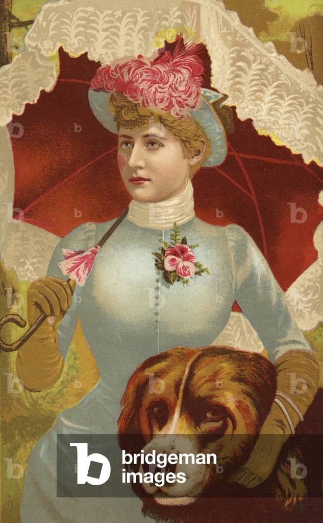 Miss Mary Anderson (colour litho)