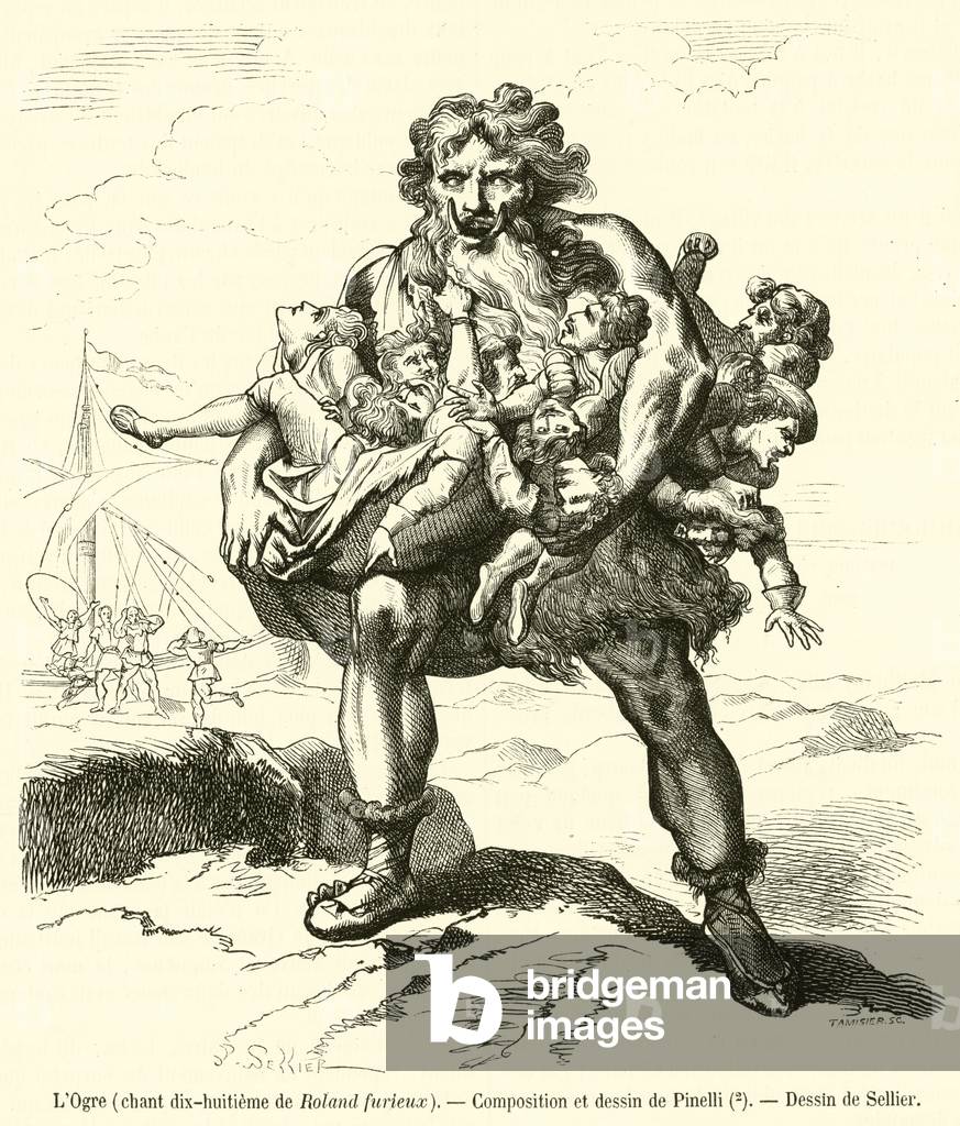L'Ogre, chant dix-huitieme de Roland furieux (engraving)