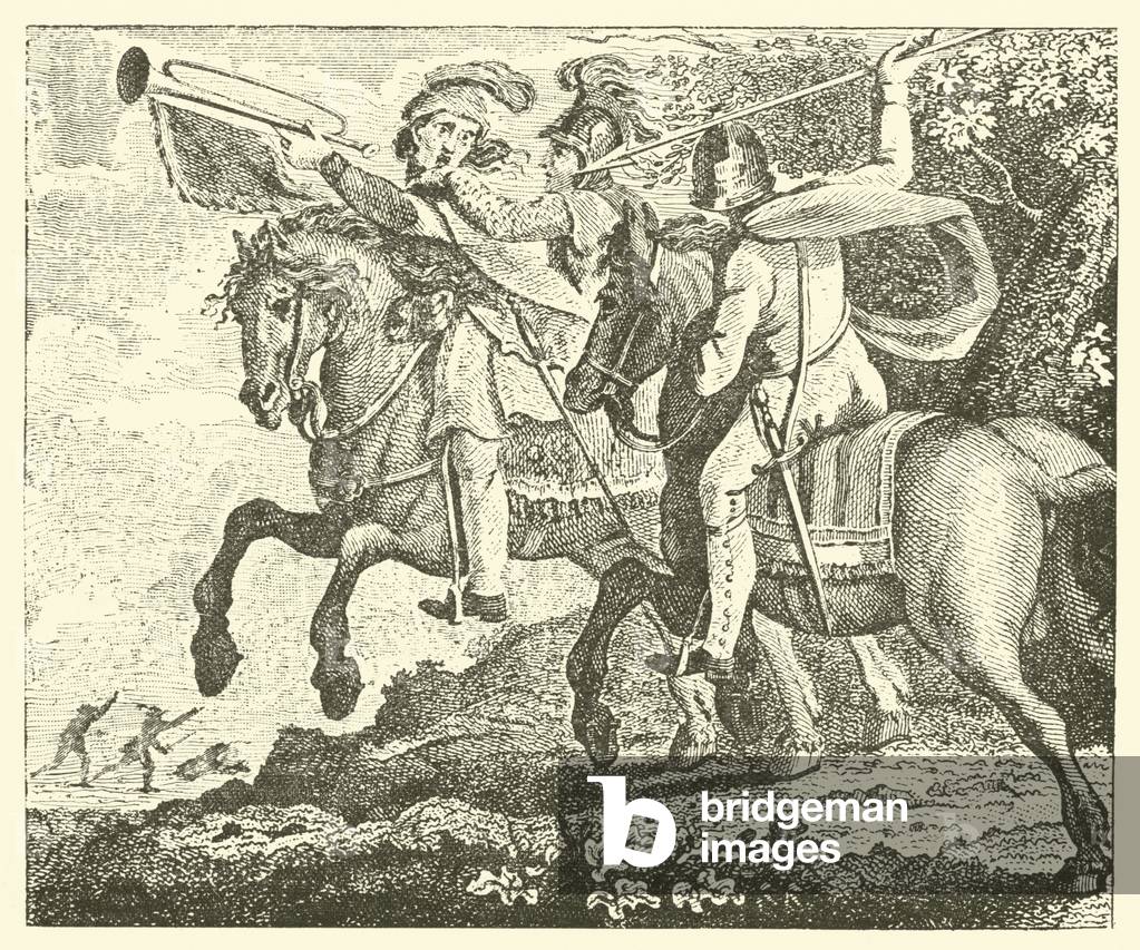 The trumpeter taken prisoner (engraving)