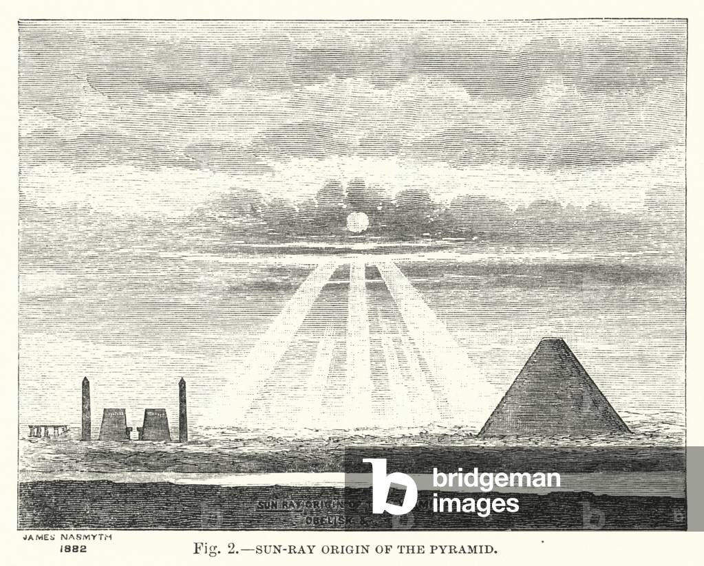 Sun-Ray Origin of the Pyramid (engraving)