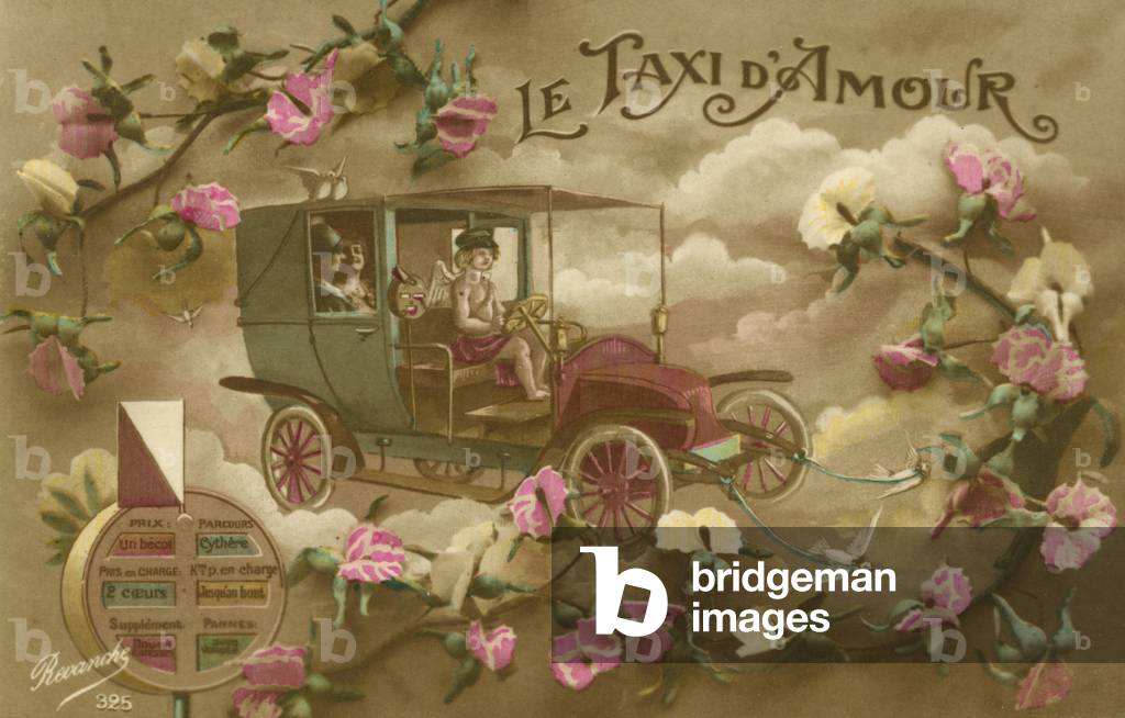 The taxi of love (colour litho)