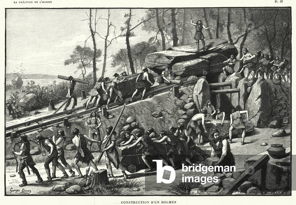 Construction D'Un Dolmen (engraving)