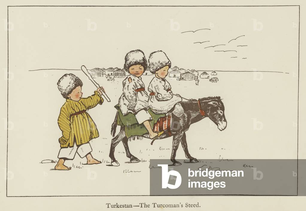 Turkestan, the Turcoman's steed (colour litho)