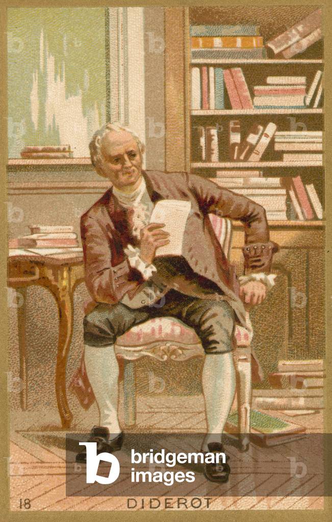 Denis Diderot, French philosopher and writer (chromolitho)