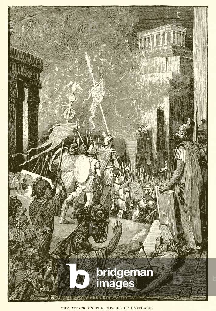 The attack on the Citadel of Carthage (engraving)