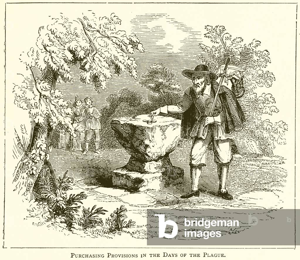 Purchasing Provisions in the Days of the Plague (engraving)