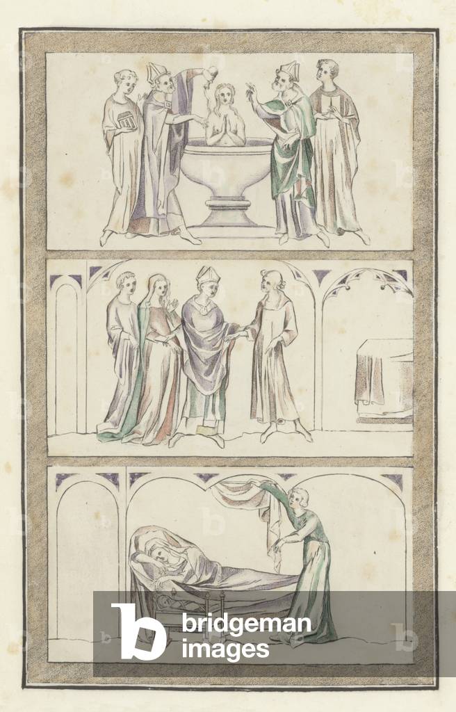 Life of Thomas Becket (coloured engraving)
