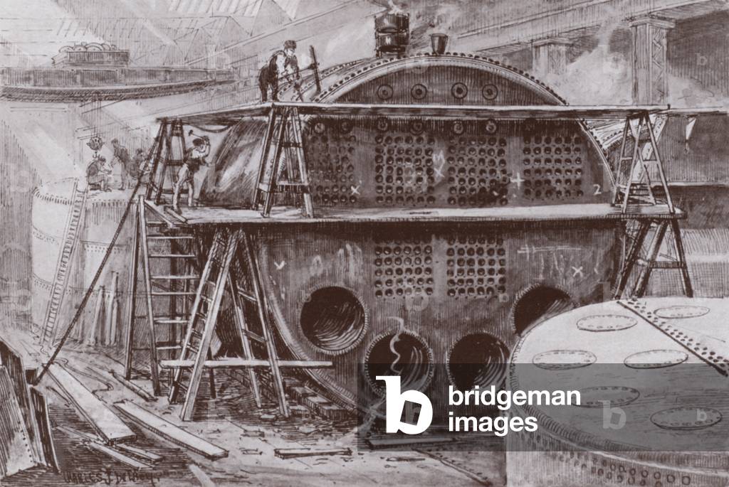 Making the boilers (litho)