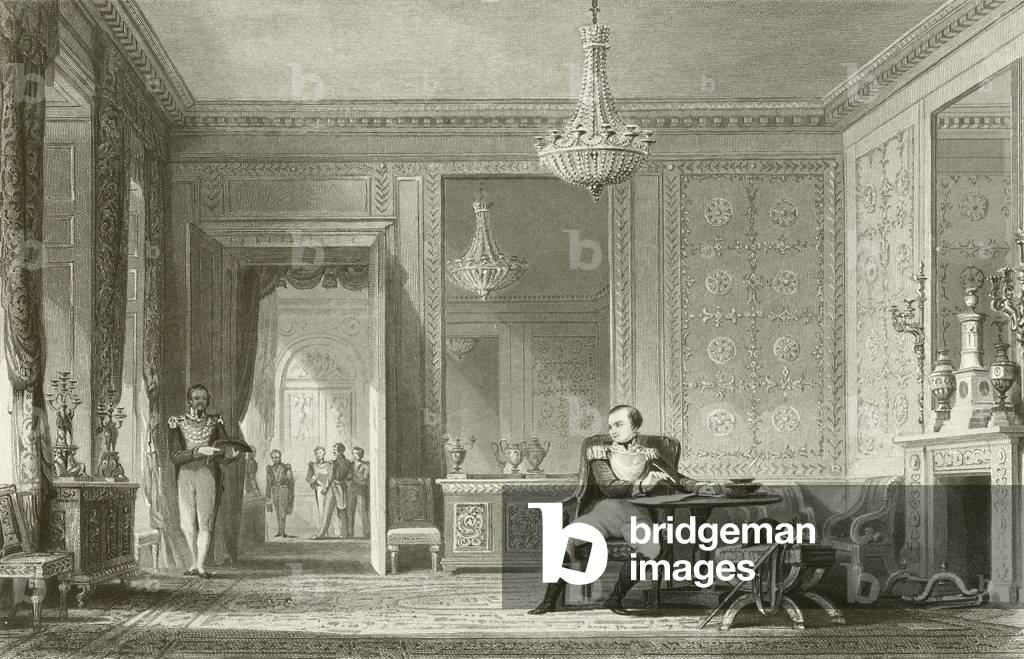 The Salon d'abdication, Fontainbleau (engraving)