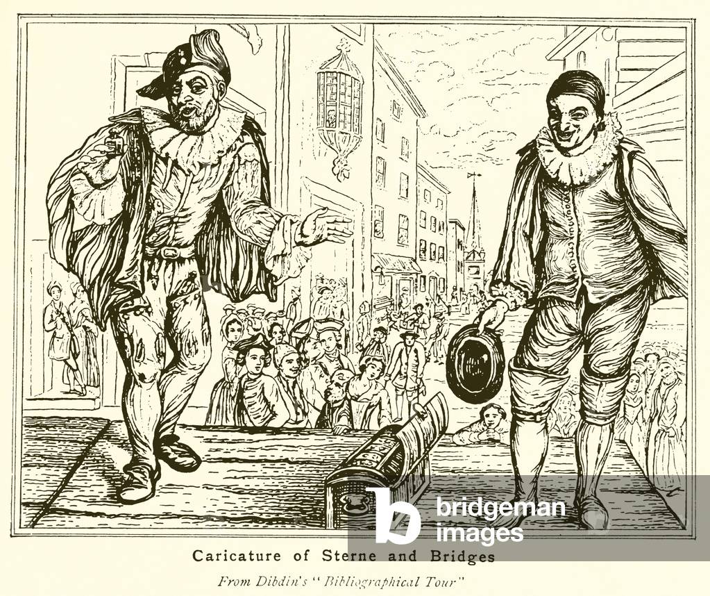 Caricature of Sterne and Bridges (engraving)
