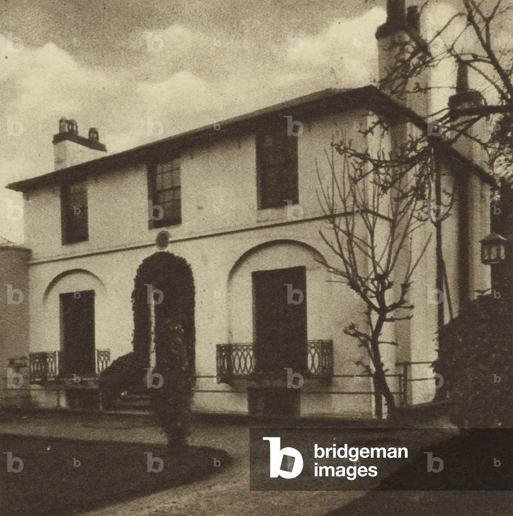 Wentworth Place, Hampstead, home of the poet John Keats (b/w photo)