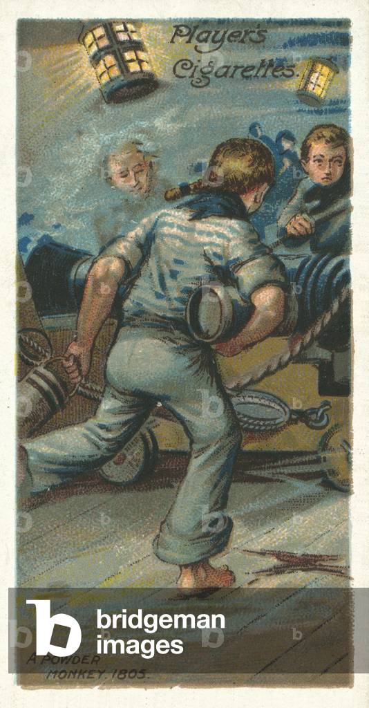A powder monkey, 1805 (chromolitho)
