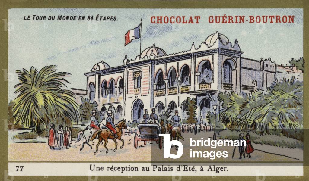 A reception at the Summer Palace, Algiers (chromolitho)