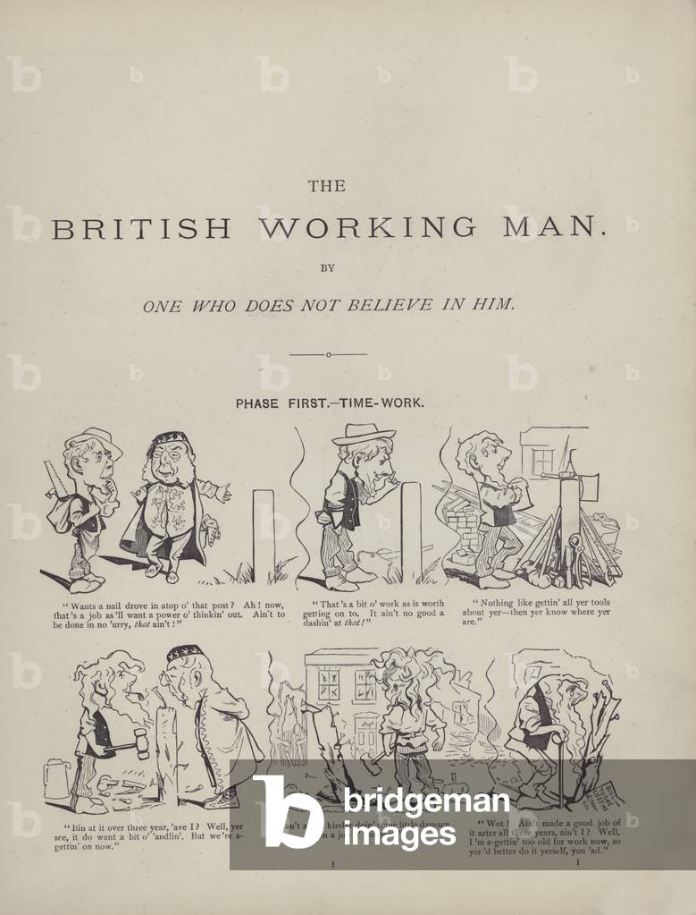 Page from The British Working Man or One Who Does Not Believe In Him (engraving)